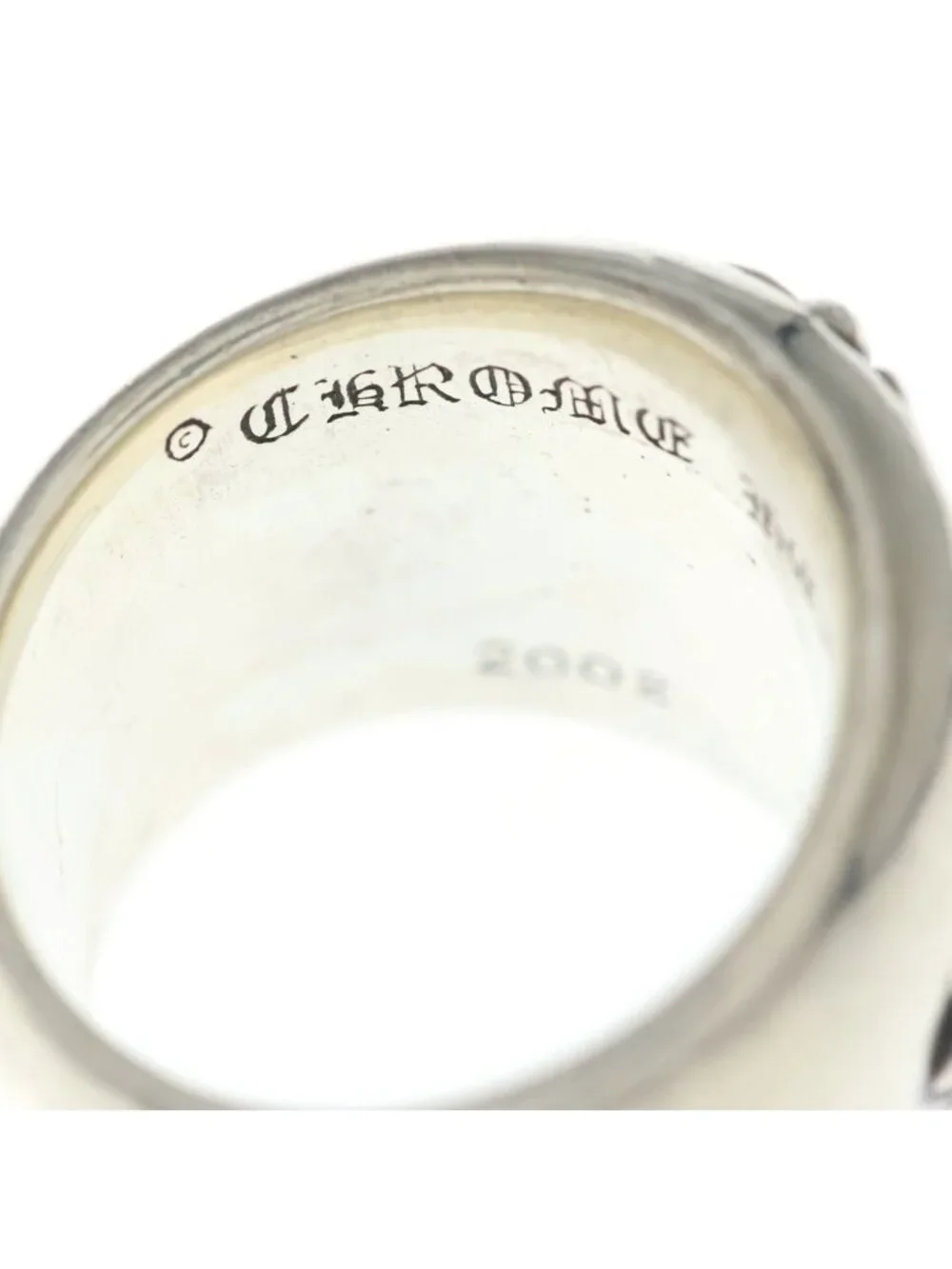 Chrome Hearts Classic Oval Cross Ring Silver